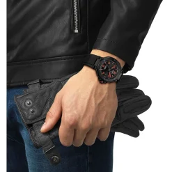 Tissot T-Race Powermatic 80 Black Dial Red Hands Rubber Strap Watch