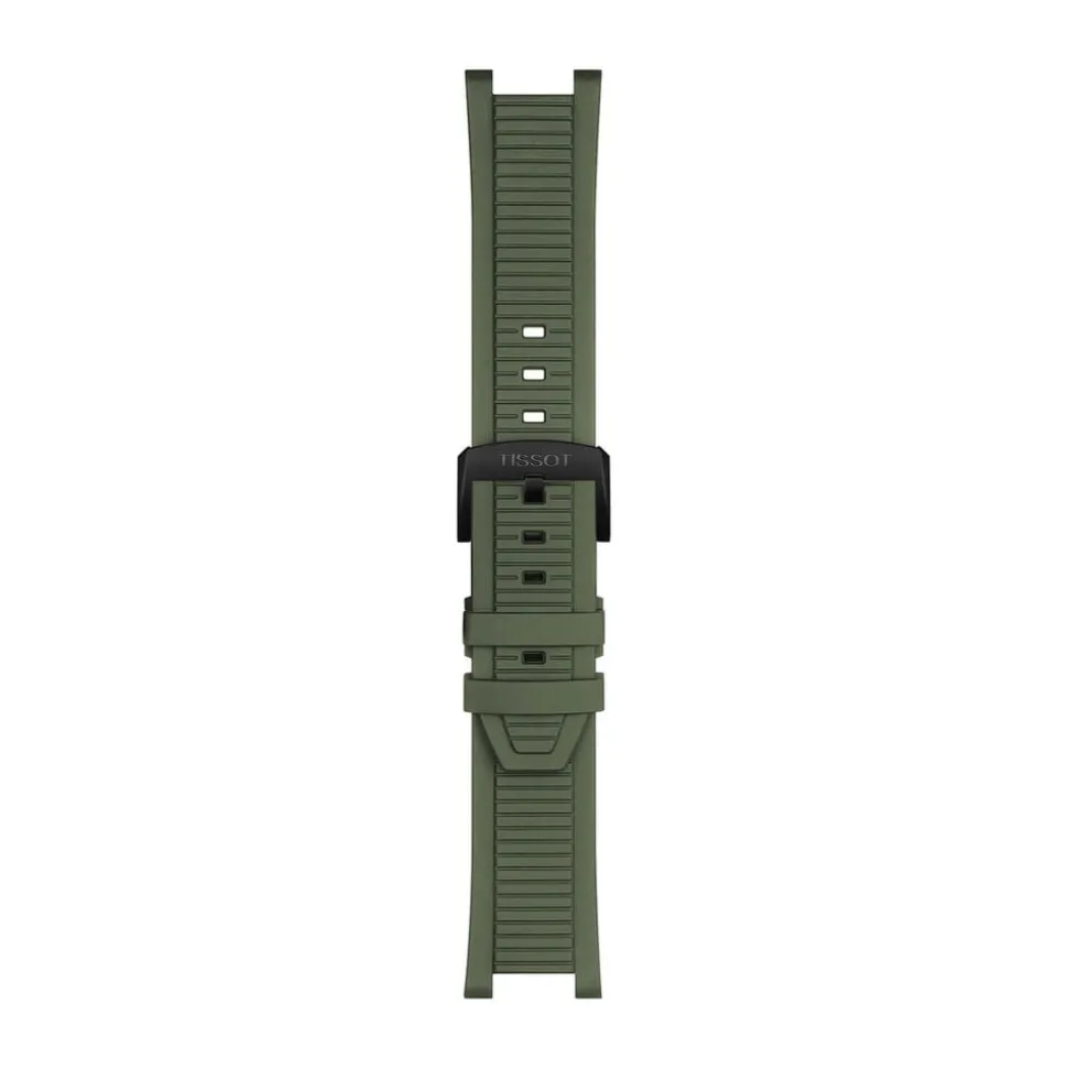Tissot T-Race Quartz Chronograph 45mm Dark Grey Dial Khaki Rubber Strap Watch