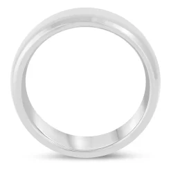 Titanium and Silver 7mm Wedding Ring