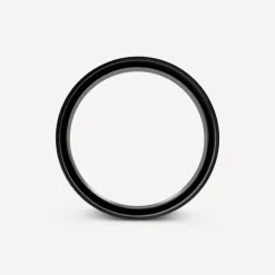 Titanium Frost Centre Polished 6mm Men's Wedding Ring