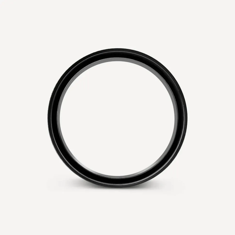 Titanium Frost Centre Polished 6mm Men's Wedding Ring