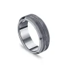 Tungsten Matte Center Groove Polished Edge 7mm Men's Ring