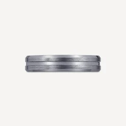Tungsten Matte Centre Groove Polished Edge 5mm Men's Ring